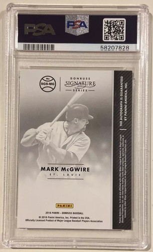 2016 Panini Donruss Mark McGwire Signed Baseball Card PSA/DNA Certified 9 Auto - Picture 3 of 3