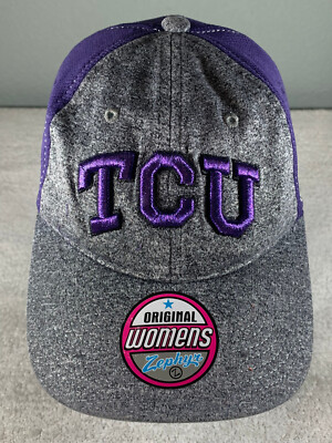 NWT Women's Harmony TCU Relaxed Hat Heather Gray Purple Zephyr Adjustable Back