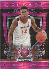 2019-20 Panini Prizm De'Andre Hunter #78 Pink Prizm SP RC Cleveland Cavaliers