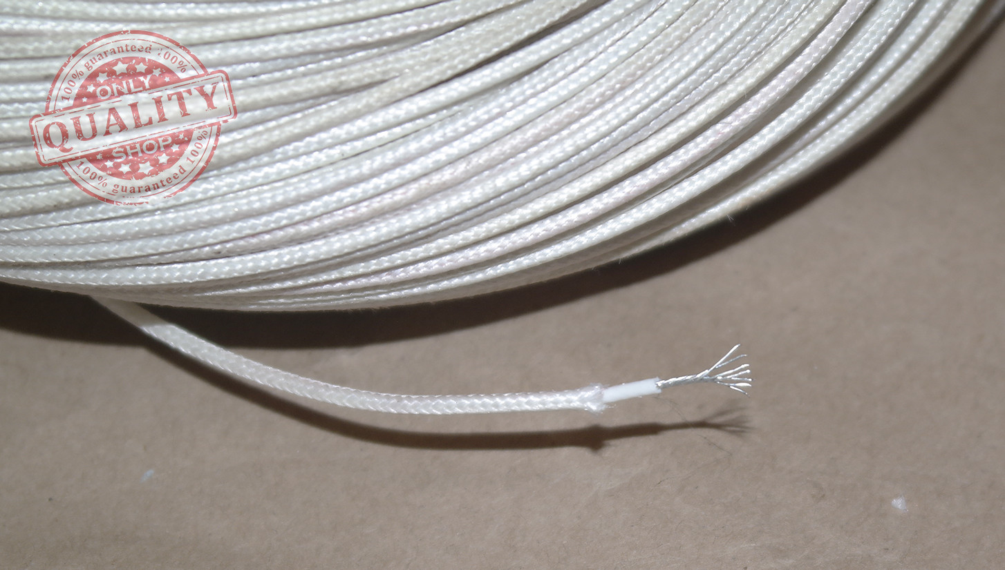 30ft Double Cloth Stranded tinned 22 Ga AWG  NOS Vintage Russian Aircraft Wire
