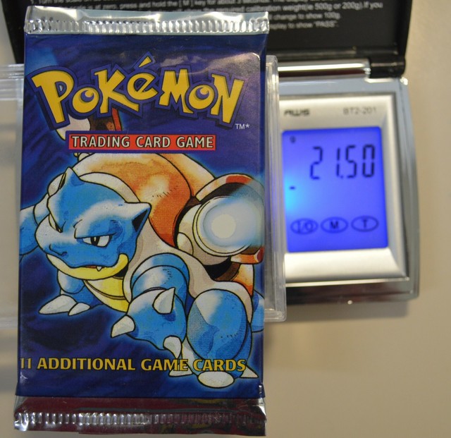 HEAVY Pokemon Base Set Unlimited Booster Pack Blastoise 21.5g HOLO | eBay