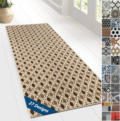 Läufer Teppich Teppichläufer Wohnzimmer Feinschlingen Vintage Orient Flurläufer - Bild 1 von 4