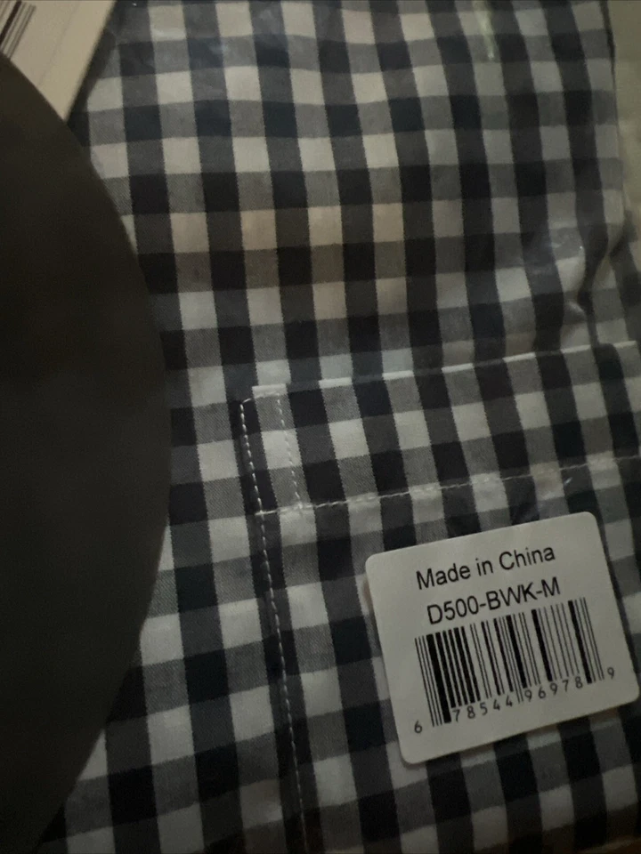 Chef Works Men’s Modern  Gingham Long Sleeve Dress Shirt M - Image 2 of 2