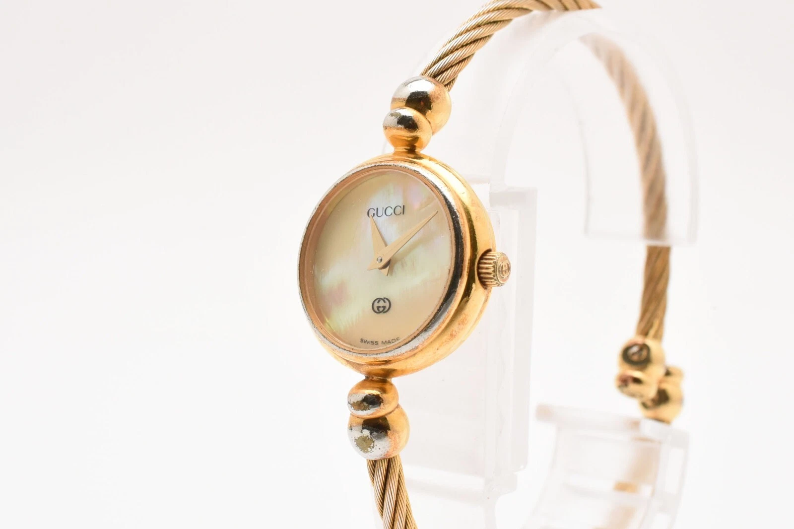 [Exc+5] Montre femme vintage GUCCI 2700L quartz QZ bracelet cadran coque du JAPON