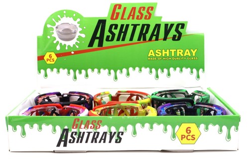 Glass Ashtray 3" Round Thick Glass Smoking for Cigarette Cigar Indoor & Outdoor - Picture 3 of 3