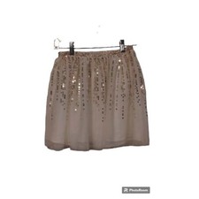 Cat  Jack girls Ivory and gold sequin and tool skirt