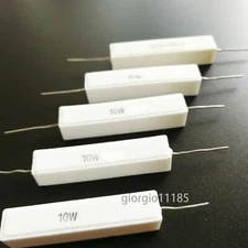 5pcs 10 watt Axial Ceramic Cement Power Resistor 10W 1.5K OHM