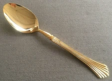 1 Oval Place Soup Spoon Home Concepts Stainless Japan Gold Ribbed Golden Cannes