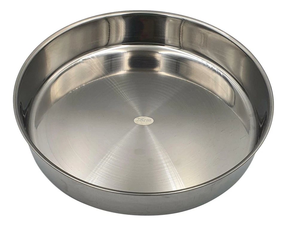 Almina Edelstahl Backform Backofenblech 28-32-36 cm 3er-Set Celik Firin Tepsi - Bild 3 von 4