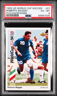 ロベルトバッチョ 1993 Upper Deck World Cup Soccer 27 Roberto Baggio PSA6 | eBay