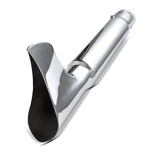 Exhaust Fishtail right for Suzuki Marauder GZ 250/ 125 chrome - Picture 2 of 3