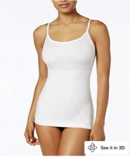 Cami Shapewear Flexees Maidenform Long-Length Fat Free Tank White 3266 XL Firm