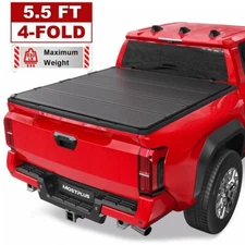 5.5FT 4 Fold Hard Bed Truck Tonneau Cover For 2014-2026 Toyota Tundra On Top
