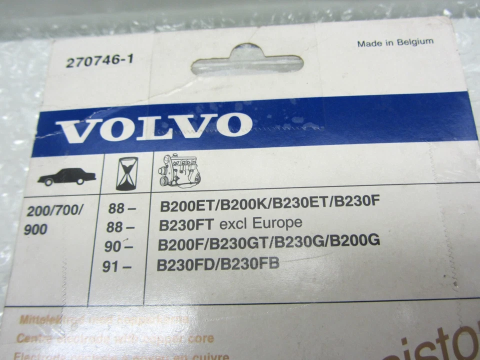 Conjunto de velas de ignição Volvo genuínas vintage, 270746 - Imagem 2 de 4