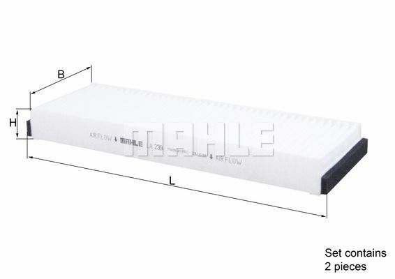 Mahle Innenraumfilter FüR Audi A3 Sportback,A6 Allroad Avant,R8 Spyder; Vw XL1-image