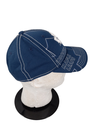 Cappello Berretto Toronto Maple Leafs Reebok Taglia Giovanile Large Elasticizzato Blu - Foto 4 di 8