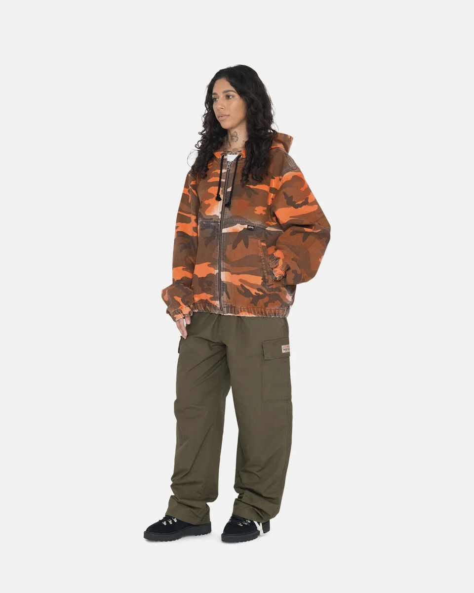 Stussy Spray Dye Hooded Work Jacket Orange Camo | eBay Stussy Spray Dye Hooded Work Jacket Orange Camo | eBay