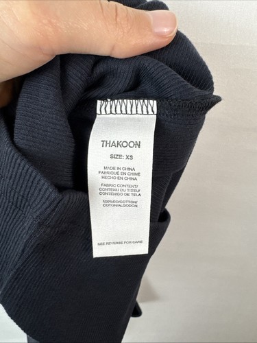 THAKOON Women's Crewneck Tank Black Size XS CS0013 New with Tags 100% Cotton - Picture 5 of 5