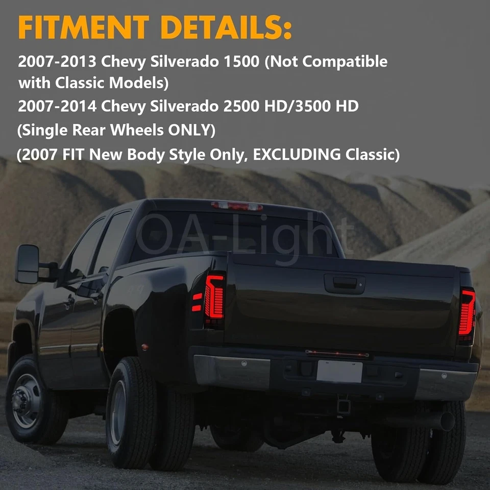 Luz trasera LED secuencial para Chevy Silverado 2007-2013 con animación de puesta en marcha Foto 4 de 4