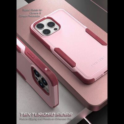 For iPhone 14 Pro Case Dual Layer Slim Shockproof Protective Cover Light Pink