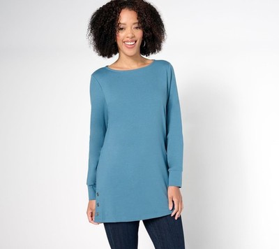 SUNNYLiFE Women's Top Petite 3XP Denim & Co. Essentials Perfect Blue A677992