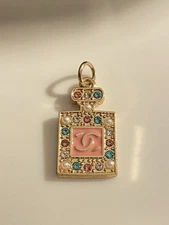 Chanel Zipper Pull Button Stamped Charm