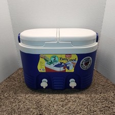 Igloo Two Cool Enfriador Doble de Bebidas 2 Grifos 3 Gal/12 Qt Azul Hecho en EE. UU.