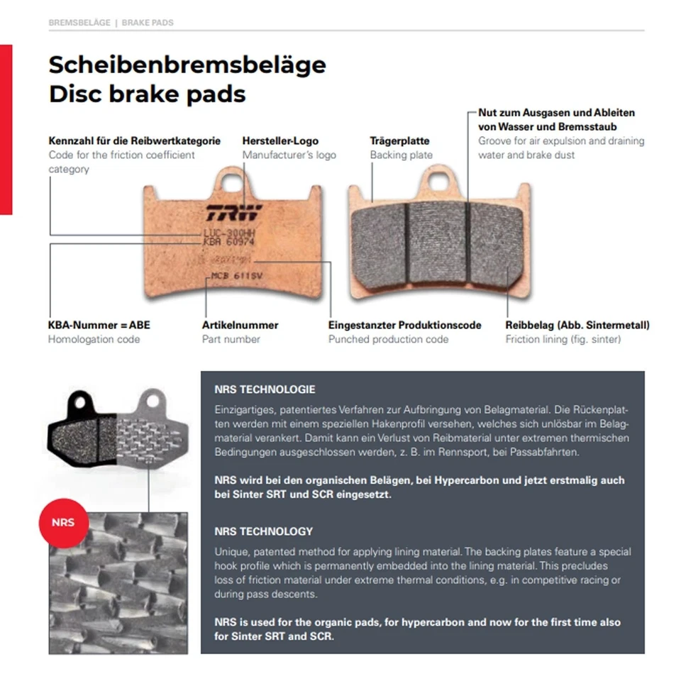 Métal Fritté Plaquettes Avant pour Honda VFR1200 F SC63A Fd DCT SC63C 2010-2016 - Photo 4/4