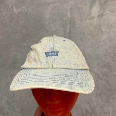 Levi s Faded Blue Denim One Size Adjustable Hat Casual Classic Retro Logo