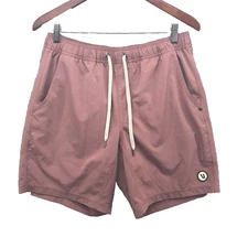 Vuori Kore Shorts Lined 7” Mens Medium Dusty Pink Drawstring Active Workout Gym