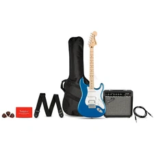 Squier Affinity Stratocaster HSS Guitar Pack w/Frontman 15G Amp Lake Placid Blue
