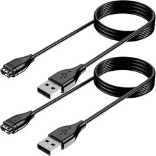 2-Pack Charger Cable for Garmin Fenix 8 7 6 5 S X, Vivoactive 6 5 4 4S 3, Foreru