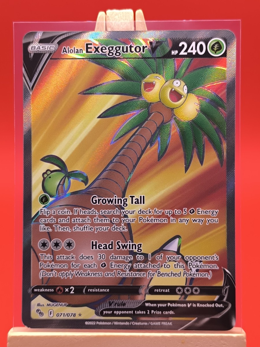 alolan exeggutor pokemon go card value GX 107/111 Full Art Rare – Crimson Invasion – Near Mi – CardNest This Pokemon does not receive damage from attacks when on the bench Alolan Exeggutor ex300 HP Alolan Exeggutor V SWSH225- Pokemon