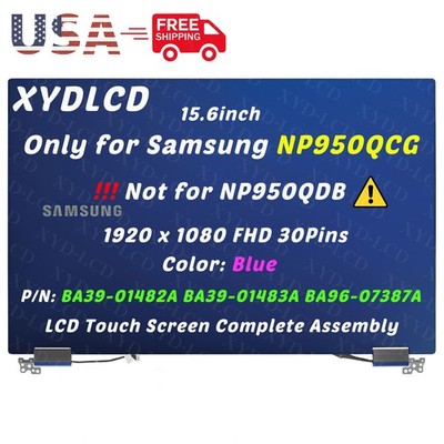 15.6in for Samsung NP950QCG-K01US LCD Screen Assembly Replacement 1920x1080 Blue
