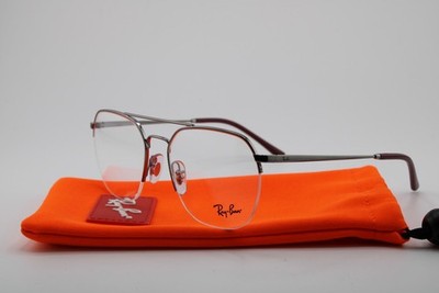NEW RAY-BAN RB 6444 2502 GUNMETAL RED AUTHENTIC EYEGLASSES 53-18