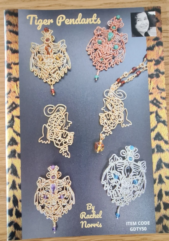 2 Rachel Norris Wirework Booklets Tiger Pendants + Fuschia Bracelets/Pendants - Image 2 of 4