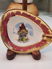 Vintage Uhrturm Clock Tower of Graz, Austria Porcelain Ashtray Nice