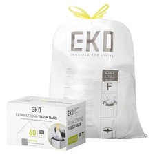 EKO 13 Gallon Drawstring Trash Bags 60 Count ...