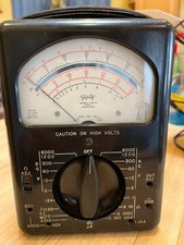 VINTAGE TRIPLETT BLACK CASE MODEL 630-A ANALOG MULTIMETER, No Leads, Untested