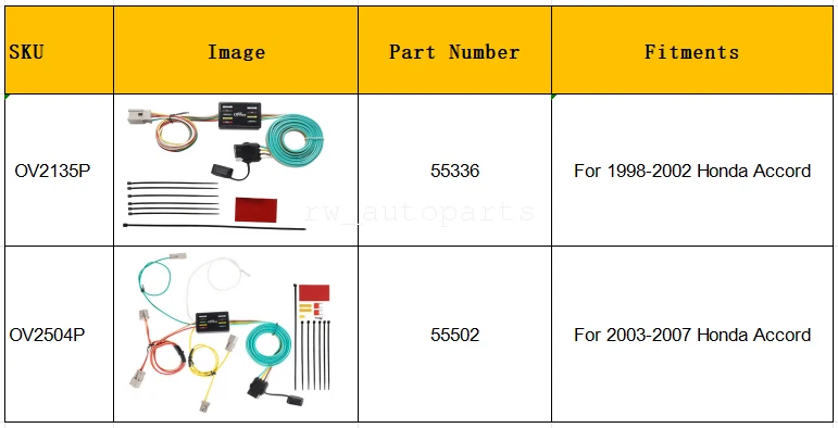 Adaptador de arnés de cableado de alimentación de luz de remolque de 4 vías para Honda Accord 1998-02,03-07 Foto 2 de 2