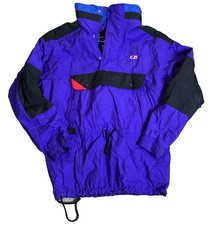 Vintage CB Sports Puffer Jacket Men's Blue  Black Waterproof 79258 Size: SML