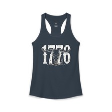 1776 Longhorn Skull Women's Racerback Tank