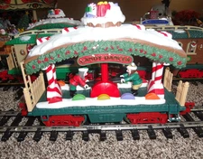 New Bright Holiday Express RARE RED POST CANDY DANCER elf car Animated