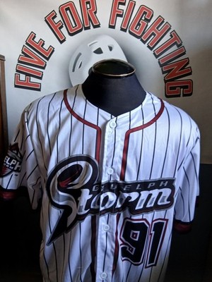 GUELPH STORM FAN APPAREL BASEBALL JERSEY OHL CHL