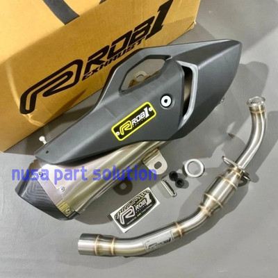 Yamaha Aerox 155 ROB1 Full System Exhaust Oval Model Stainless Steel Material