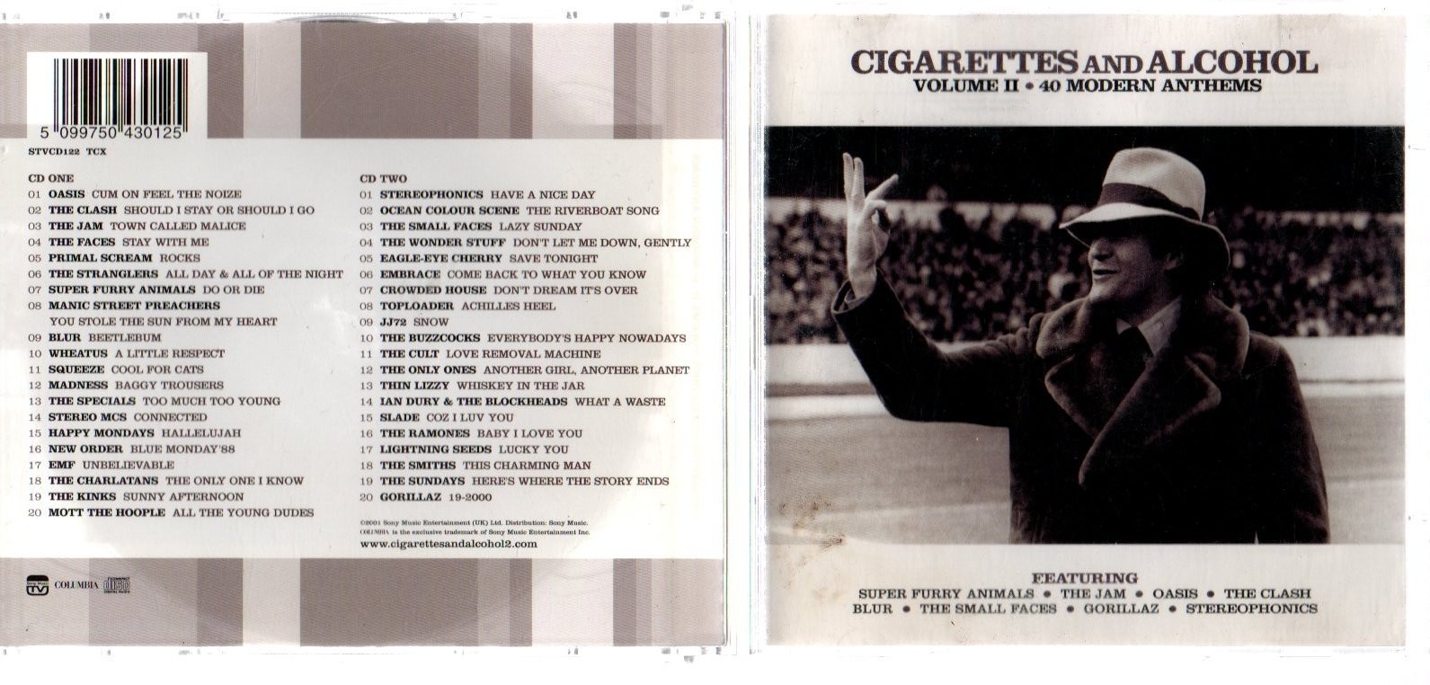 Cigarettes and Alcohol 2: 40 Modern Anthems by Various Artists (2 x CD, 2001)