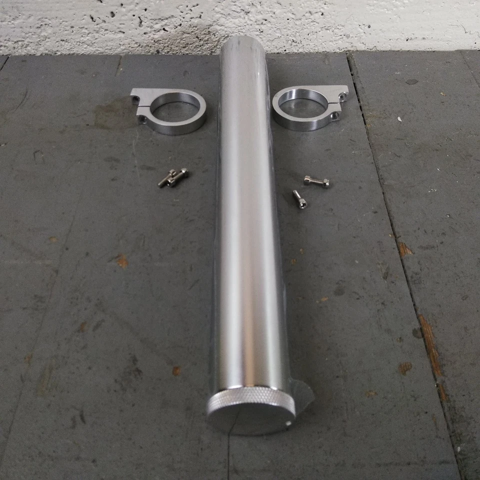 Tanque de desbordamiento de radiador de aluminio pulido 1958-88 AMC 15" 390 401 I6 Nash V8 Foto 4 de 4