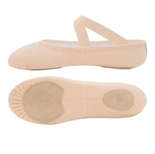 New Big Girls Size 1 Split Sole Ballet Shoes Dance Slippers with Strap