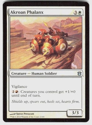 AKROAN PHALANX 2 UC BORN OF THE GODS MAGIC: THE GATHERING NM/M