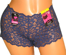 Panties Lingerie Maidenform Blue Lace Cheekier Boyshorts Size 6 Medium